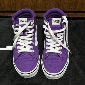Vans high top purple